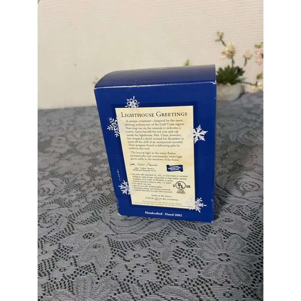 Hallmark Keepsake Lighthouse Greetings Magic Collectors Series Ornament Box